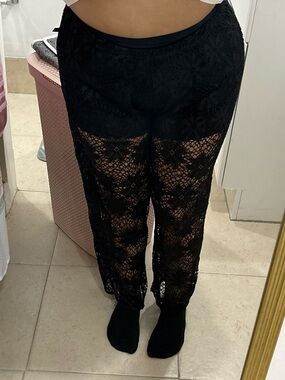 Black Lace Beach Pants